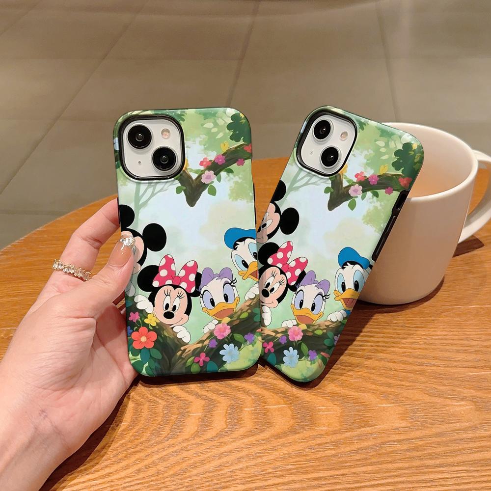Disney phone case, double-layer protective cover, suitable for iPhone X/XS/SE/7/8/11/12/13/14/15/16/17 Pro Max Plus