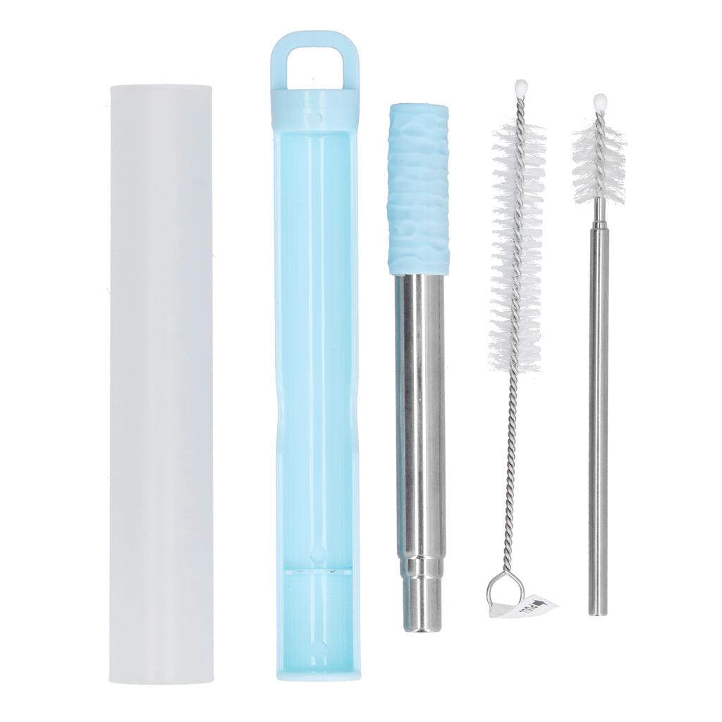 304 Stainless Steel Collapsible Straw Portable Foldable Drinking Straw Durable and Light for Coffee