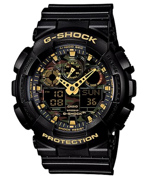 Casio Men s Resin 200M Water Resistant Digital Shock Resistant Quartz Watch GA-100CF-1A9 чёрный