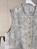 Spring 2025 High-End Chinese-Style Sleeveless Lace Vest