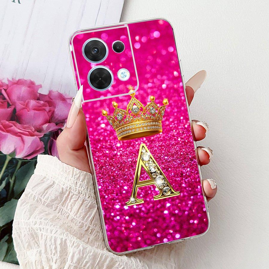 

For OPPO Reno 8 Pro Plus Case Crown Letter Painted Funda Soft Silicone Protective Back Cover For OPPO Reno8 5G 8Pro 8Pro+ Capa OPPO Reno8 5G