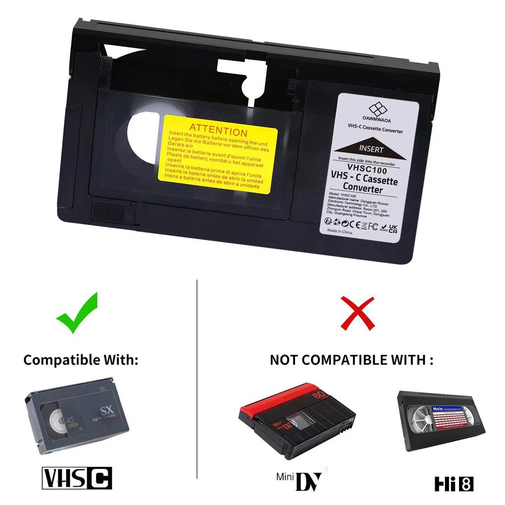 Original Factory Sealed Adaptor Camcorder To Converter VHSC Adapter VHS Camcorders Compact Video Cassette Adaptor