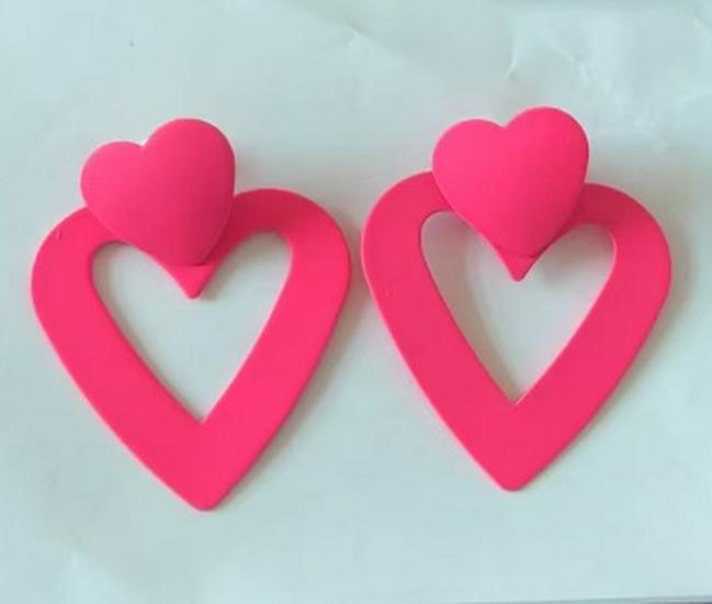 European Geometric Heart & Water Drop Stud Earrings for Women