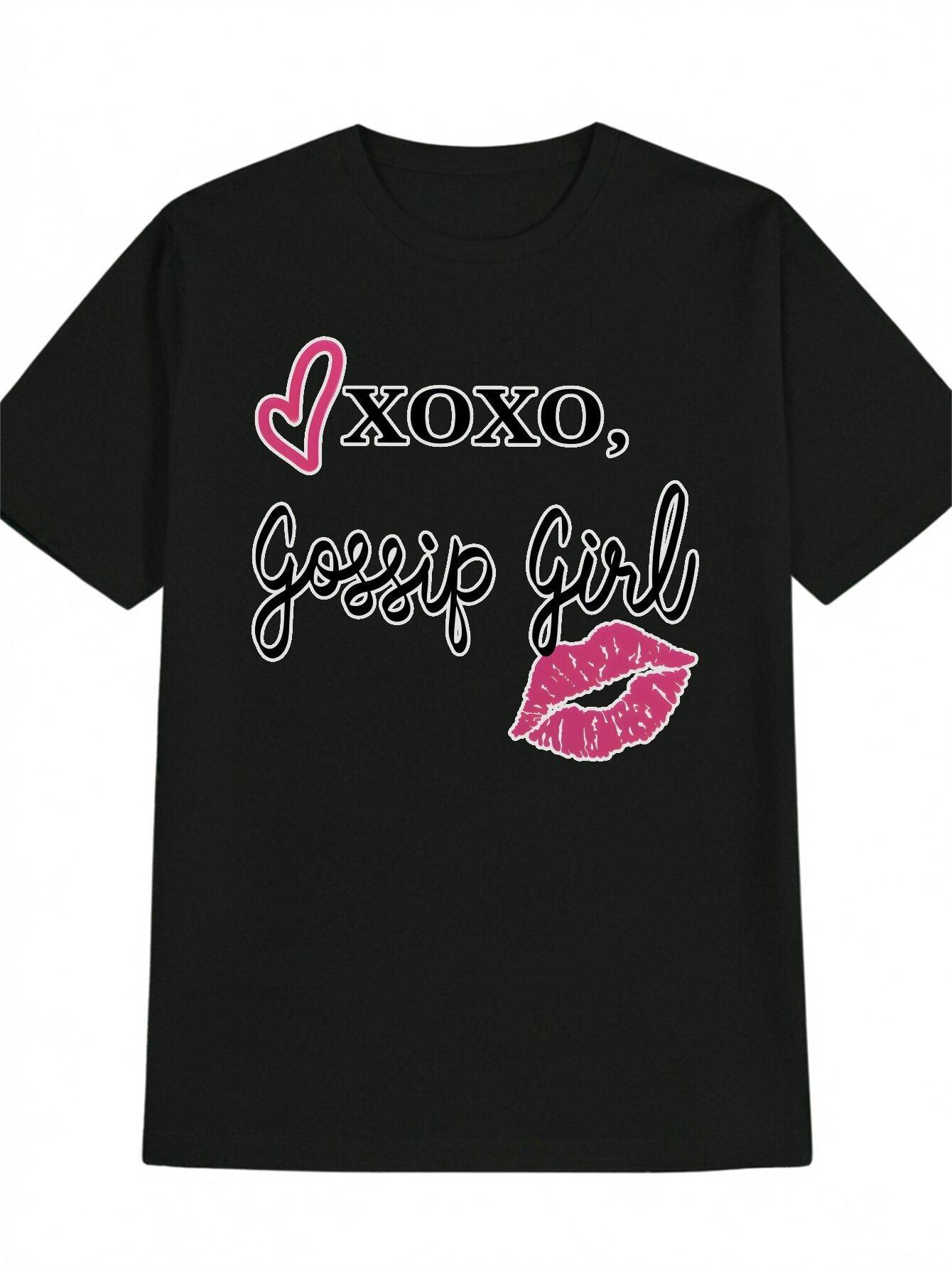 Casual Crew Neck T-shirt with XOXO XXL