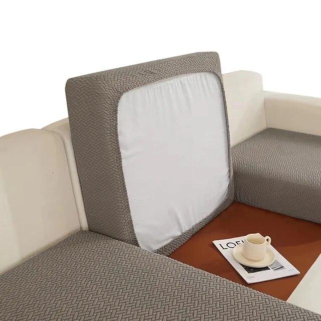 Elastischer weicher Sofa-Sitzkissenbezug, Winter-Jacquard, Anti-Staub-Dekor, Couchbezüge, Ecksofa-Schonbezug für Wohnzimmer, Haustiere