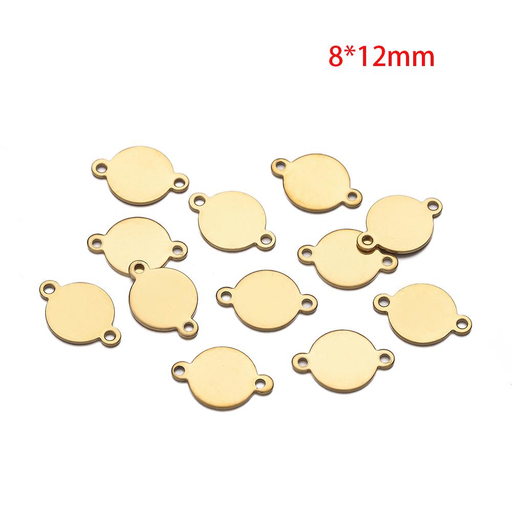10/20Piece/Pack Stainless Steel Dog Tag Double Hole Hexagon Charms Pendants For DIY Necklace Jewelry Making Accessories