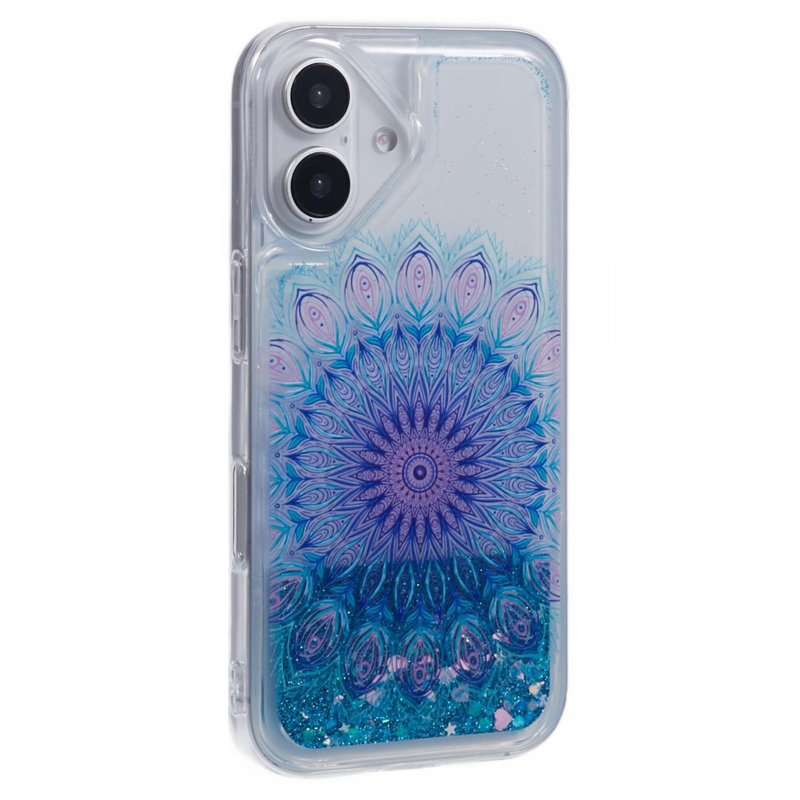 

For iPhone 16 Case Floating Quicksand Pattern Soft TPU Back Cover Totem