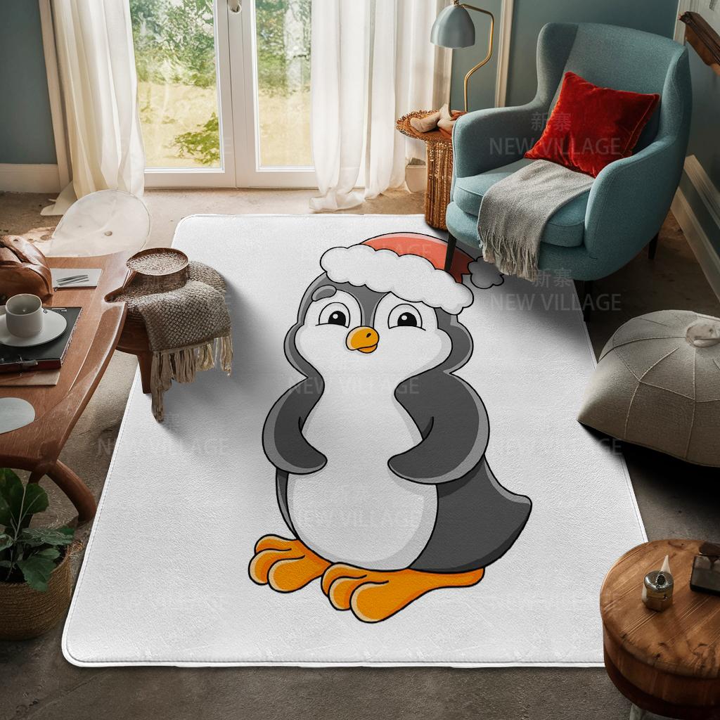 House Entrance Carpet Home Door Mat Living Room Bath Foot Bathroom Non-slip Water Absorption Rugs Bath Merry Christmas Winter