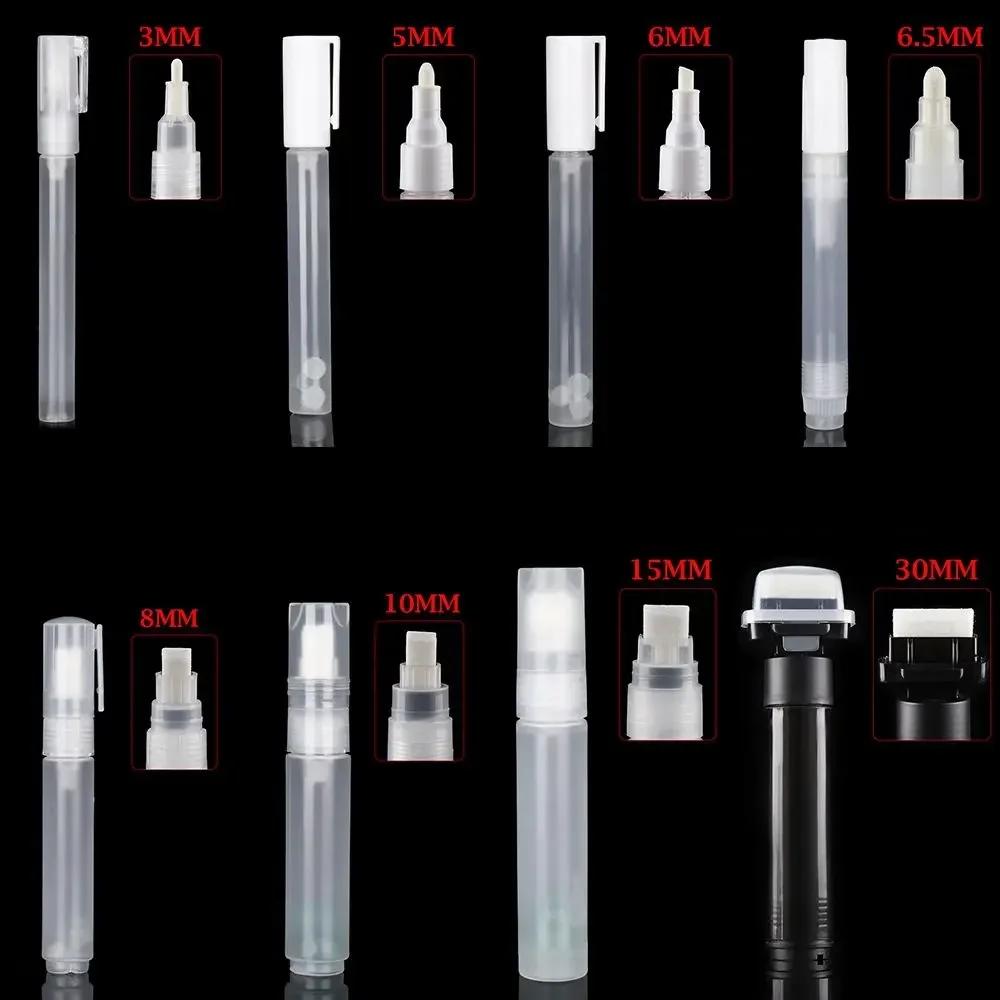 1PC Plastic Clear Empty Pen Rod 3mm 5mm 6.5mm 8mm 10mm Barrels Tube For Graffiti Pen Liquid Chalk Markers Paint Pen Accessories