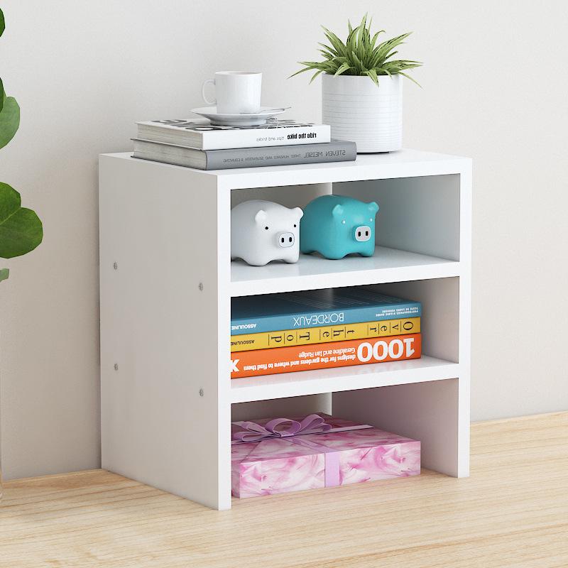 Desktop Monitor Stand with Drawer and Storage Shelf