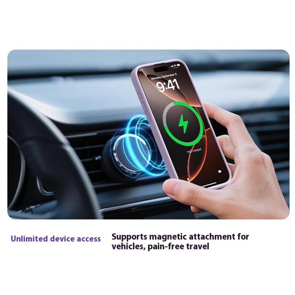 For iPhone 16 Pro Case Compatible with MagSafe Liquid Silicone+PC Phone Cover