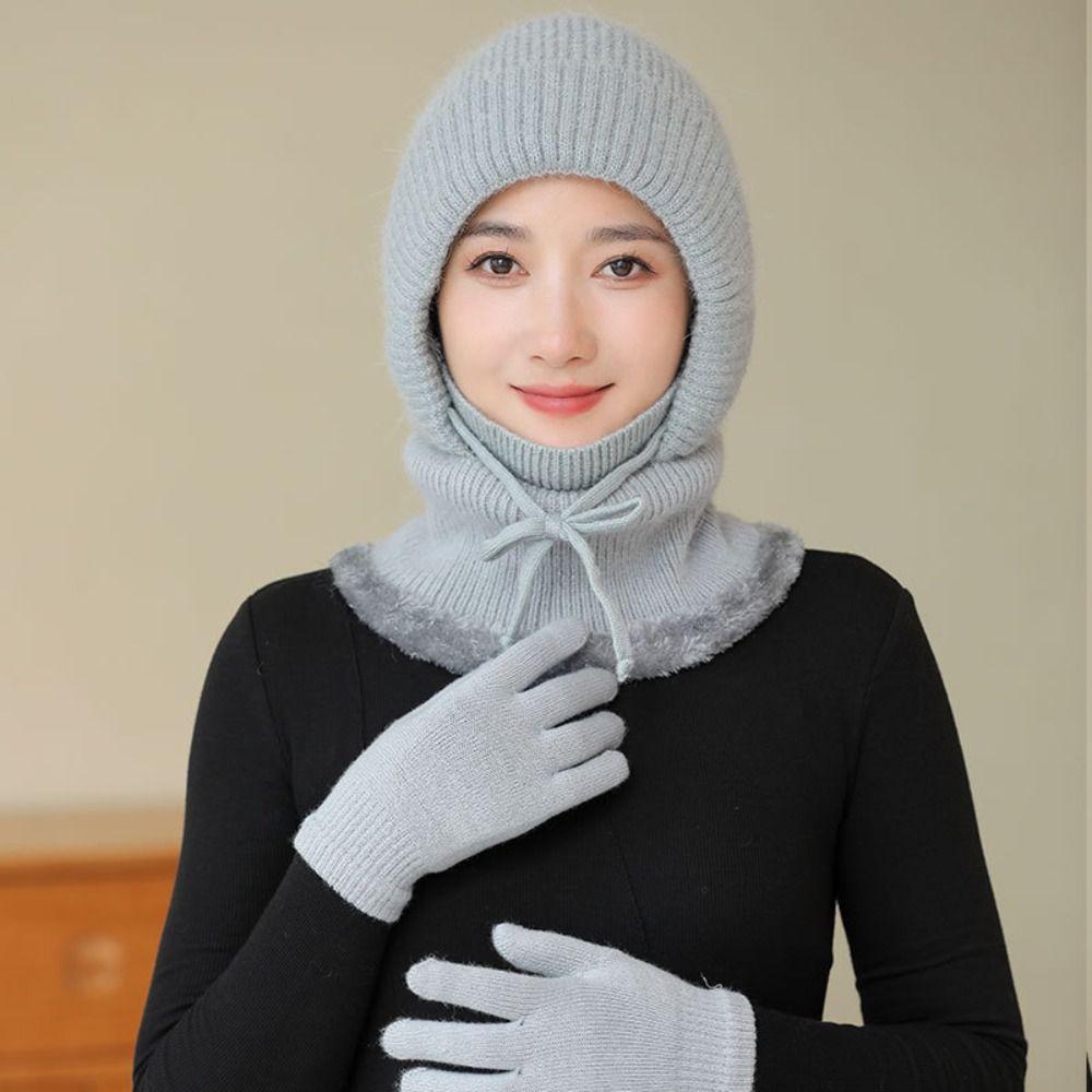 Winter Pullover Hats Keep Warm Ear Protection Cap Fashion Knitted Hat for Women