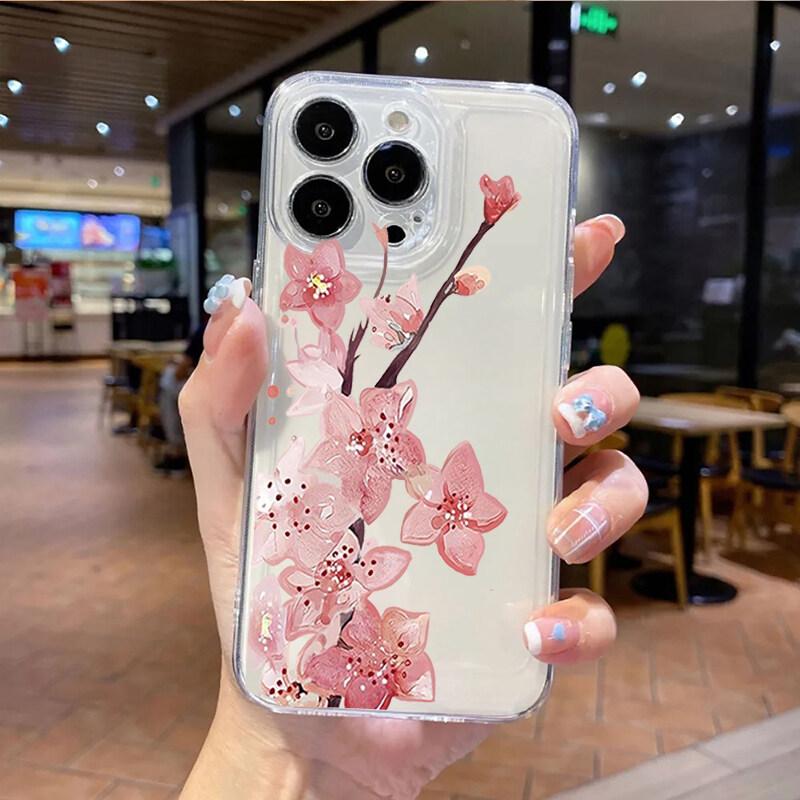 Vintage Schmetterling & Floral Schutzhülle für iPhone 17 Air 16 16e 15 13 12 11 Pro Max Kratzfest Schlank Fit Funda Cover