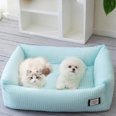 Four Seasons General Kennel Breathable Checkered Dog Mat Can Be Detachable Teddy Bear Small Dog and Cat Kennel Sleeping Pet Supplies