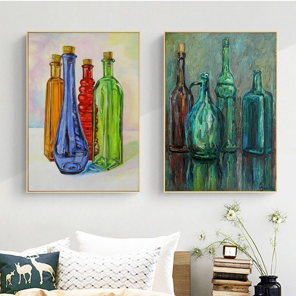 Poster Champagne Art Graffiti - Toile Déco Murale 60x90cm Style Moderne