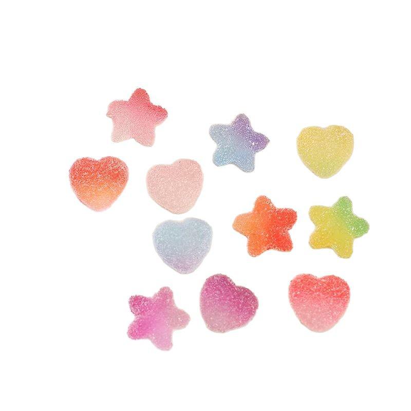 Gradient Heart & Star DIY Phone Case and Candy Color Earrings Set