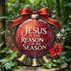 Metal Tin Art Sign Jesus Christmas Round Wall Decor 7.8 Inch Home Bar Cafe Gift