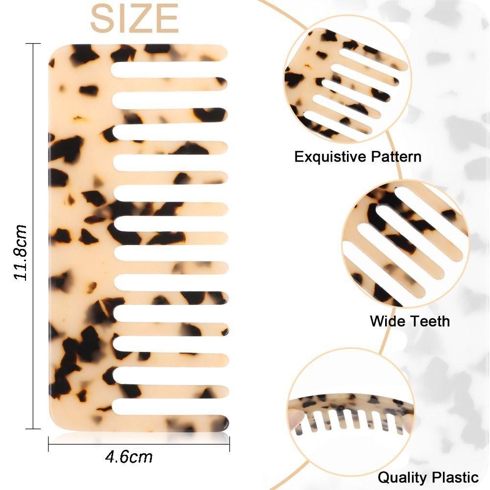 Anti-static Acetate Hair Combs Portable Hair Brush Wide Teeth Hair Comb  Hairdress Salon