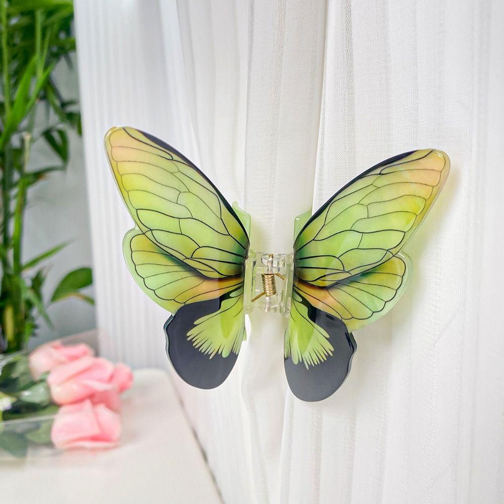 Animals Butterfly Hair Clip Printing Large Shark Clip Personalized Butterfly Hair Claw Girl