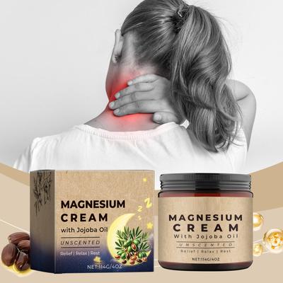 Magnesiumcreme Körperberuhigungscreme pflegt die Haut effektiv und lindert Müdigkeit. Für alle Hauttypen geeignet