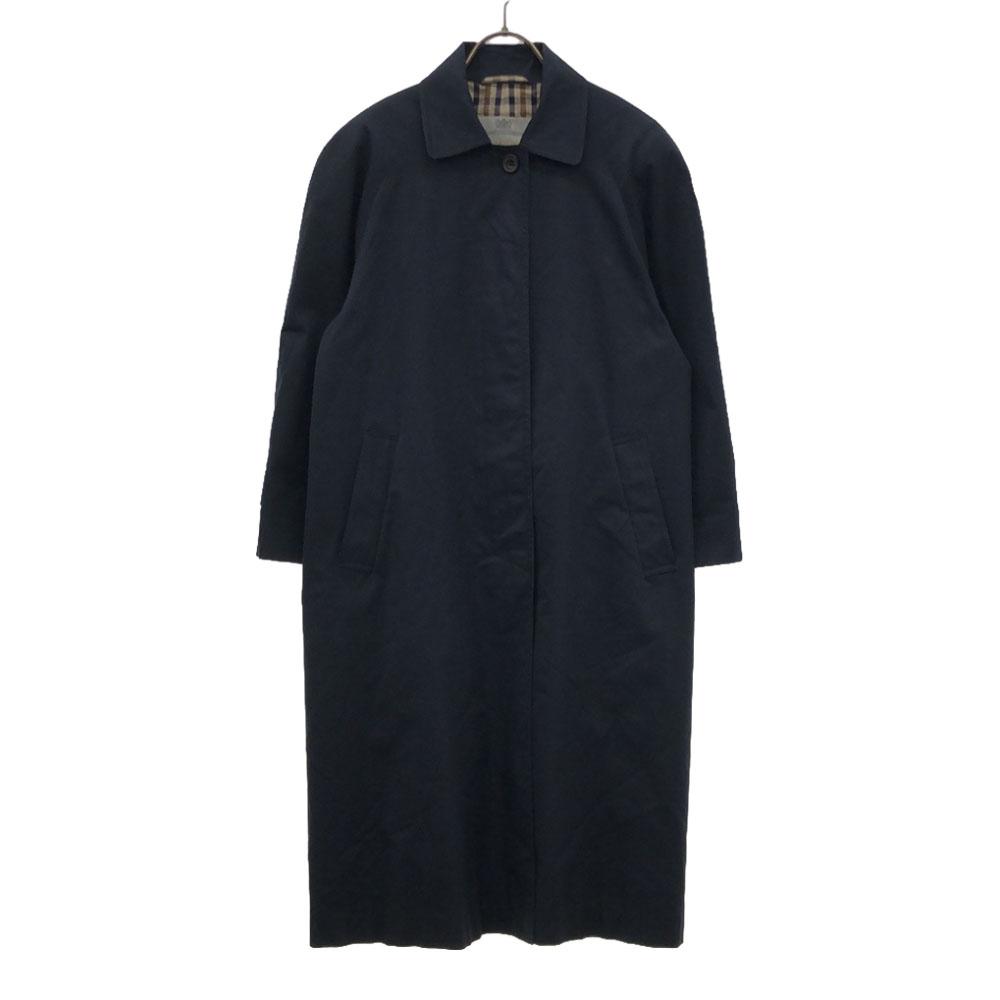 Aquascutum 80s Vintage Made In England Short Sleeve Stainless Collar Coat Women Used