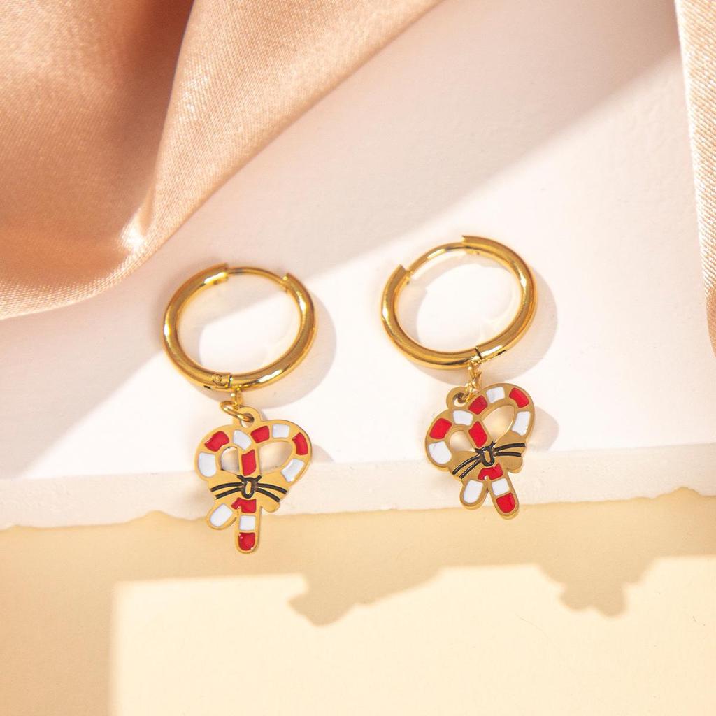 High-End Versatile Christmas Earrings: Stainless Steel Studs, Ear Clips, and Dangle Jewelry