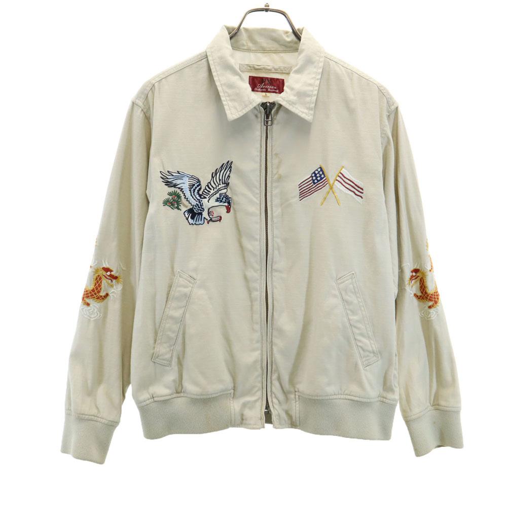 AVIREX Zip Jacket L Grege Women Used