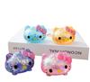 Kawaii Hello Kitty Squishy Toy Glitter Maltose Slow Rebound Stress Relief Cat Head Fidget for Kids Adults Desk Decor