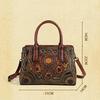 Johnature Borsa in pelle da donna in rilievo retrò squisita Borse a tracolla versatili di grande capacità