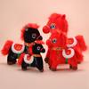 Soft Plush Horse Plush Doll Chinese Style Chinese Stuffed Horse Doll  Chinese New Year Gift