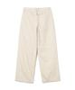 MILLO WOMEN Double Knee Cotton Loose Pants [Ecru]