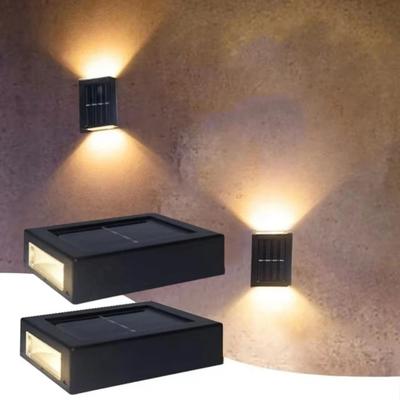 2Pcs Waterproof Solar Wall Light Solar Powered Decorative Light Solar Garden Light Up Down Lighting LED Solar Light Home Balcony