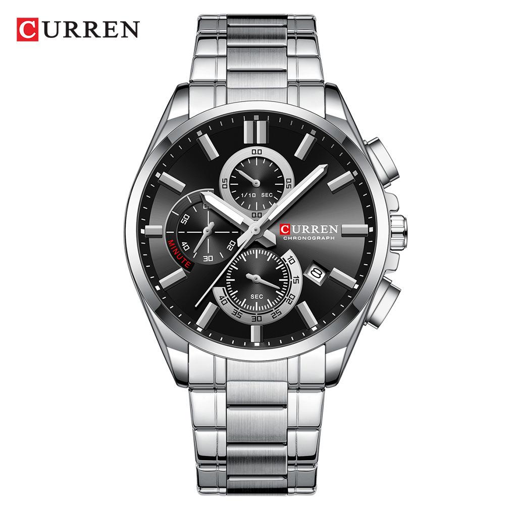 CURREN 8475 Men's Multifunction Waterproof Wristwatch with Large Dial
