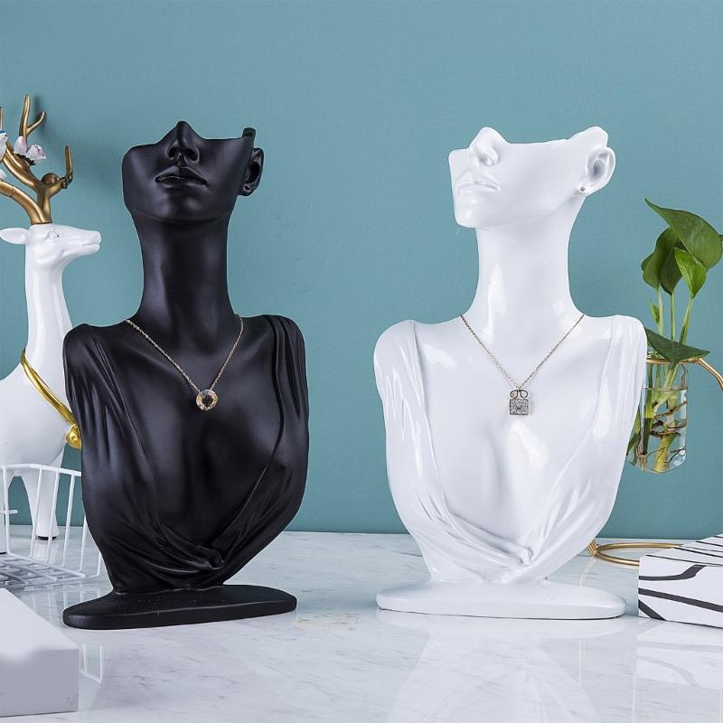 Stylish Jewelry Display Rack Mannequin Shaped Necklaces Organizer Practical Earring Holder for Jewelry Enthusiasts