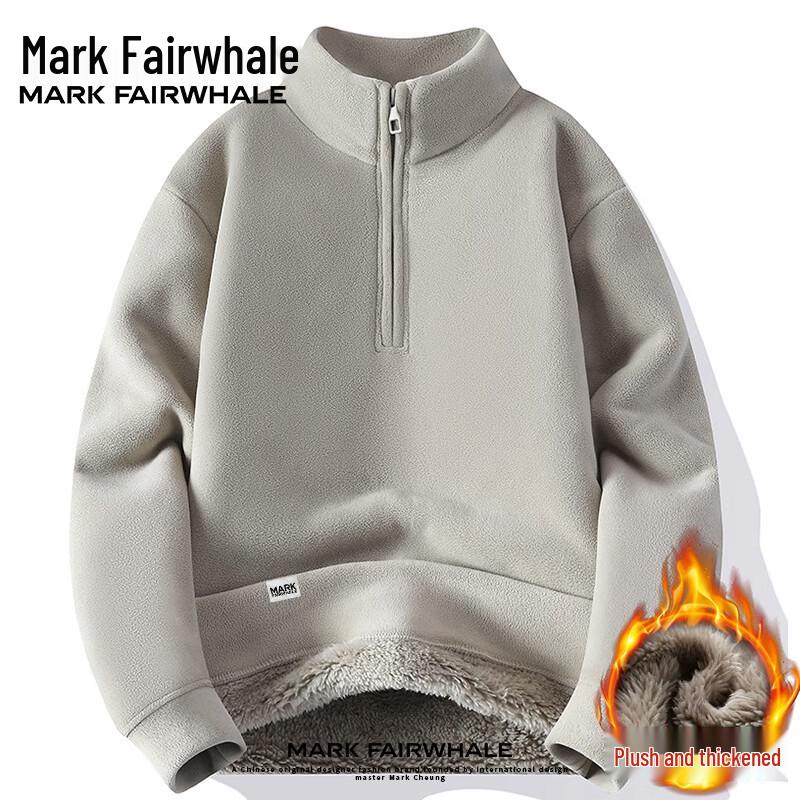 

Mark Hua Fei Men s Half-Zip Lamb Fleece Lined Sweatshirt 4XL