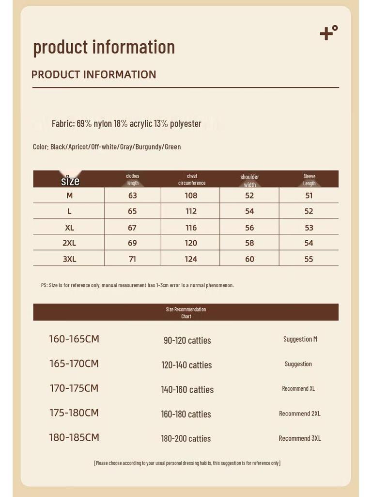 GENIOLAMODE Men's Winter Semi-High Collar Pullover Knit Sweater