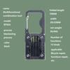 Portables Stainless Steel Multitool With Hexagonal Flat Phillip Screwdriver for Convenient Use and Storage