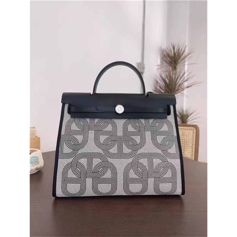 Nova bolsa de grande capacidade, couro de vaca genuíno com lona 31cm bolsa de ombro mensageiro portátil, bolsa grande moderna.