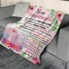 1pc Elephant Printed Flannel Blanket, To My Granddaughter From Grandma Envelope Blanket, Soft Throw Blanket Nap Blanket