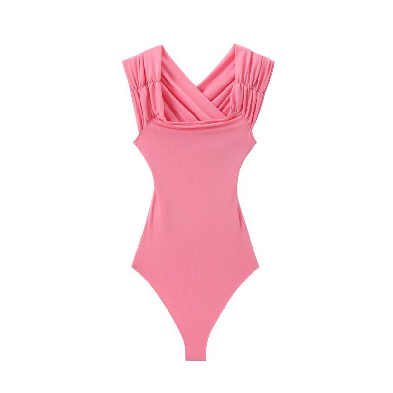 

Kaslead Fashion Style Casual Tight Jumpsuit Pink S