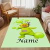 Green Alien Adventure Personalized Name Carpet Design for Outdoor Hallway Dining Room Kitchen Anti-slip Rug Decorate Offices