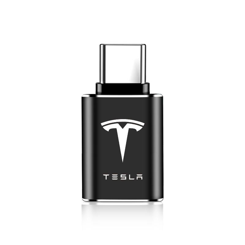 1Pcs Car Usb Type C Cable Converter Charging Adapter Car Accessories For Tesla Model S Model X Model Y Model 3 Roadster SpaceX Accessory