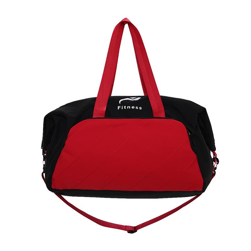 Men's and Women's Football Simple Casual Contrasting Color Hand Luggage Bags for Going Out and Multi-pocket Classified Travel Bags