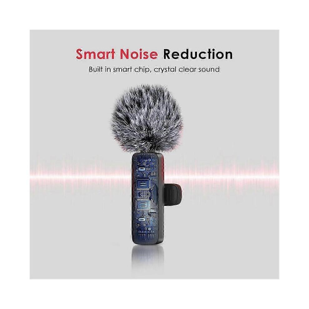 3 in 1 Wireless Lavalier Microphones compatible IPhone, Android, Camera, USB-C Microphone, Mini Micr