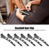 6pcs Professional Duckbill Hair Clip Portable Hair Salon DIY Sectioning Clips Styling ToolWhite