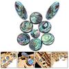 9Pcs Saxophone Key Button Smooth Surface Wear Resistant Inlays Accessory Abalone Shell Sax Key for Alto