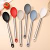 Practical Silicone Utensils Serving Spoon for Efficient Stirring and Scooping with Soft Grip and Spill Proof Assurances
