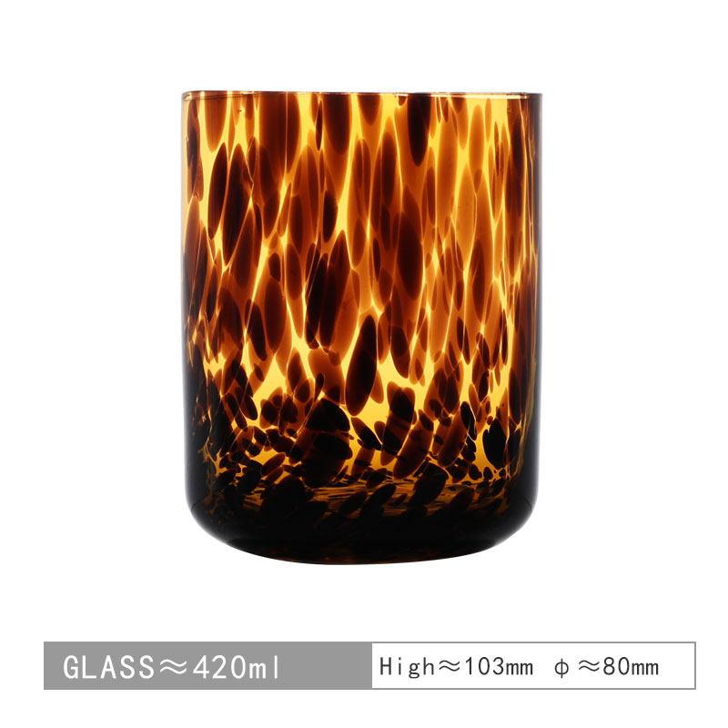 Süße Bernstein Leopard Pilz Glas Tasse Kelch Schönheit Cocktail Tasse Getränke Tasse Vintage Tasse Kaffee Milch Glas Tasse