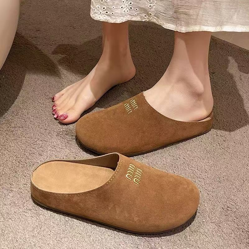 Light-soled Boken shoes bag head half slippers women's 2025 new spring and summer outer wear Boken lazy one-pedal sandals women