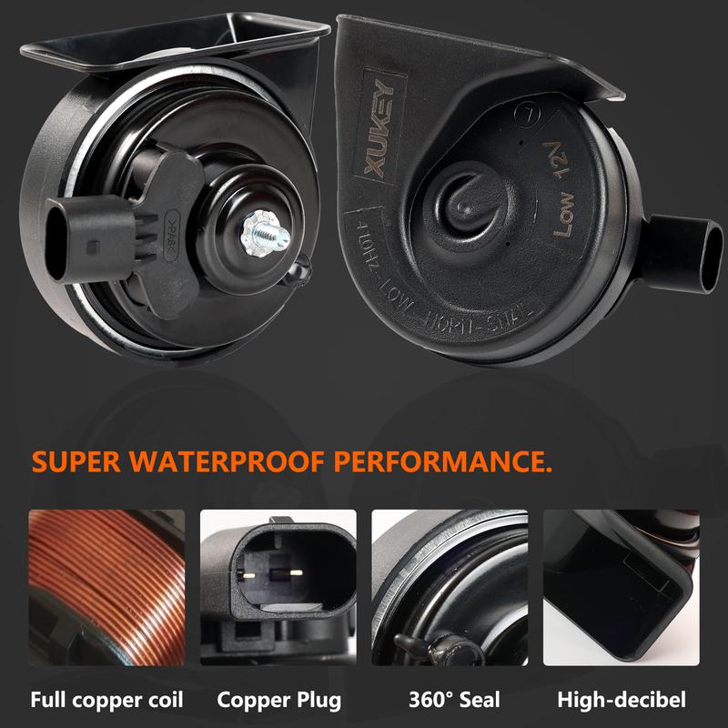 Dual Snail Horn 12V 110-125DB Waterproof High Low For BMW E81 E82 E87 E88 F20 F21 F22 F45 F46 F30 F31 F34 F32 F33 F36 F10 F11